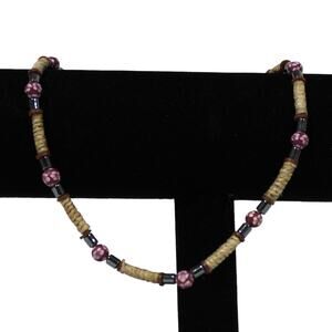 Vintage Y2K Handmade Tropical Choker Necklace